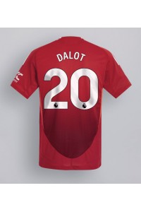 Manchester United Diogo Dalot #20 Jalkapallovaatteet Kotipaita 2024-25 Lyhythihainen